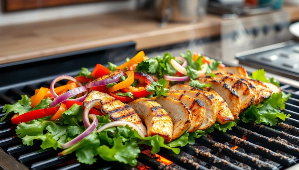 Chicken Fajita Salad on the Grill