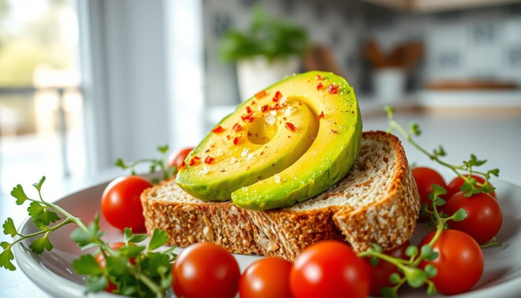 -Vegan toast with avocado