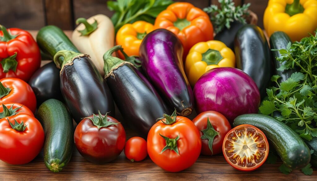 choosing vegetables for ratatouille