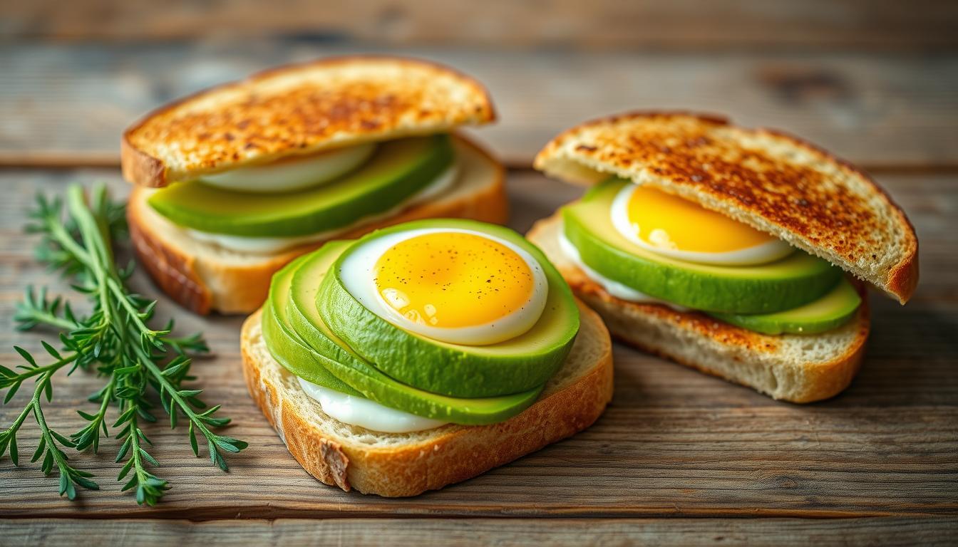 Avocado and Boiled Egg Sandwiches