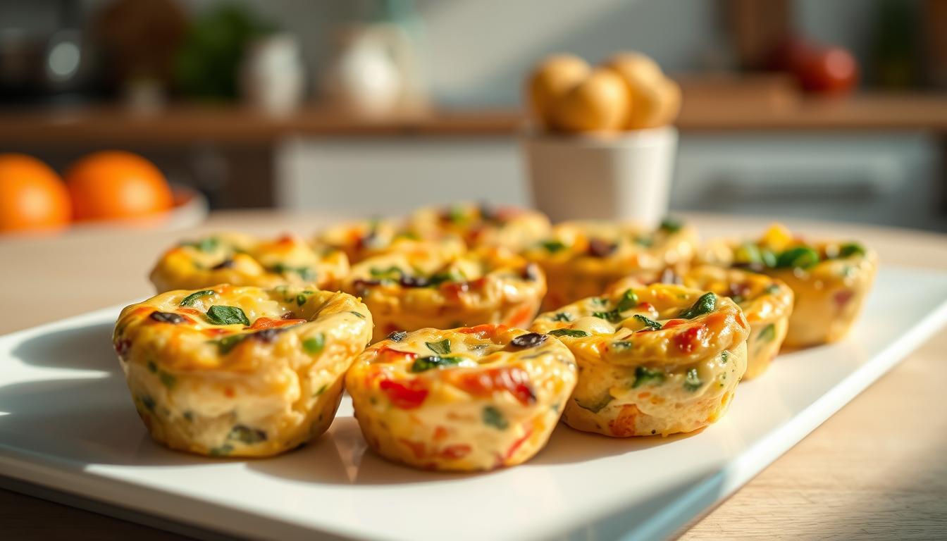 Mini Veggie and Cheese Frittatas